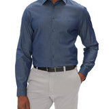 Camicia Calvin Klein reular fit in Denim Blu