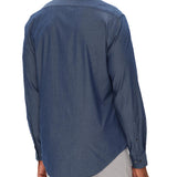 Camicia Calvin Klein reular fit in Denim Blu