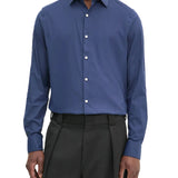 Camicia Calvin Klein slim fit in satin blu