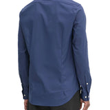 Camicia Calvin Klein slim fit in satin blu