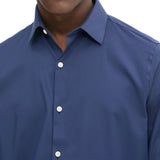 Camicia Calvin Klein slim fit in satin blu