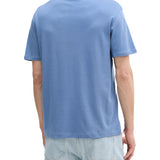T-shirt Calvin Klein logo chest embro in cotone azzurro