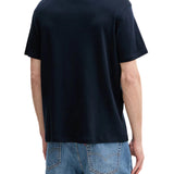 T-shirt Calvin Klein logo chest embro in cotone blu