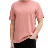 T-shirt Calvin Klein logo chest embro in cotone rosa