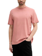 T-shirt Calvin Klein logo chest embro in cotone rosa