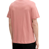 T-shirt Calvin Klein logo chest embro in cotone rosa
