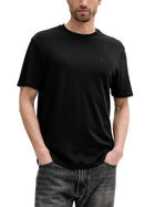 T-shirt Calvin Klein logo chest embro in cotone nero