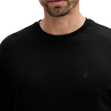 T-shirt Calvin Klein logo chest embro in cotone nero