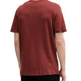 T-shirt Calvin Klein logo chest embro in cotone rosso