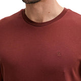 T-shirt Calvin Klein logo chest embro in cotone rosso