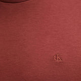 T-shirt Calvin Klein logo chest embro in cotone rosso