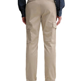 Pantaloni slim fit cargo in cotone kaki