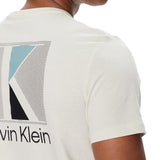 T-shirt Calvin Klein con stampa retro CK abstract gesso