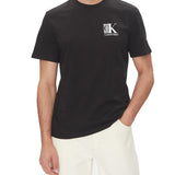 T-shirt Calvin Klein con stampa retro CK abstract  nero
