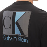 T-shirt Calvin Klein con stampa retro CK abstract  nero