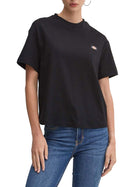 T-shirt Dickies donna maniche corte oakport logo boxy nero