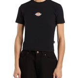 T-shirt Dickies donna maniche corte maple valley regular fit nero