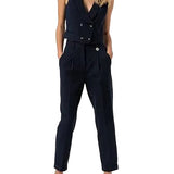 Gilet con bottoni Fracomina donna fitted blu