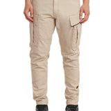 Pantalone 3D skinny cargo beige