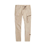 Pantalone 3D skinny cargo beige