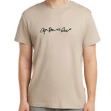 T-shirt manica corta G-script beige