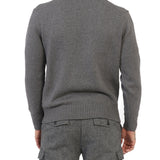 Girocollo ricamo logo grigio