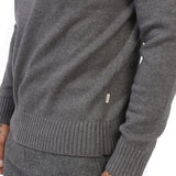 Girocollo ricamo logo grigio