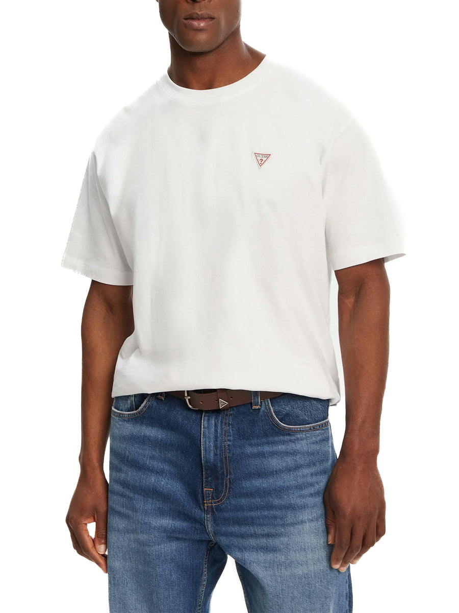 T-shirt mini logo triangle bianco