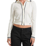 Maglia polo Guess cropped crema