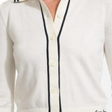 Maglia polo Guess cropped crema