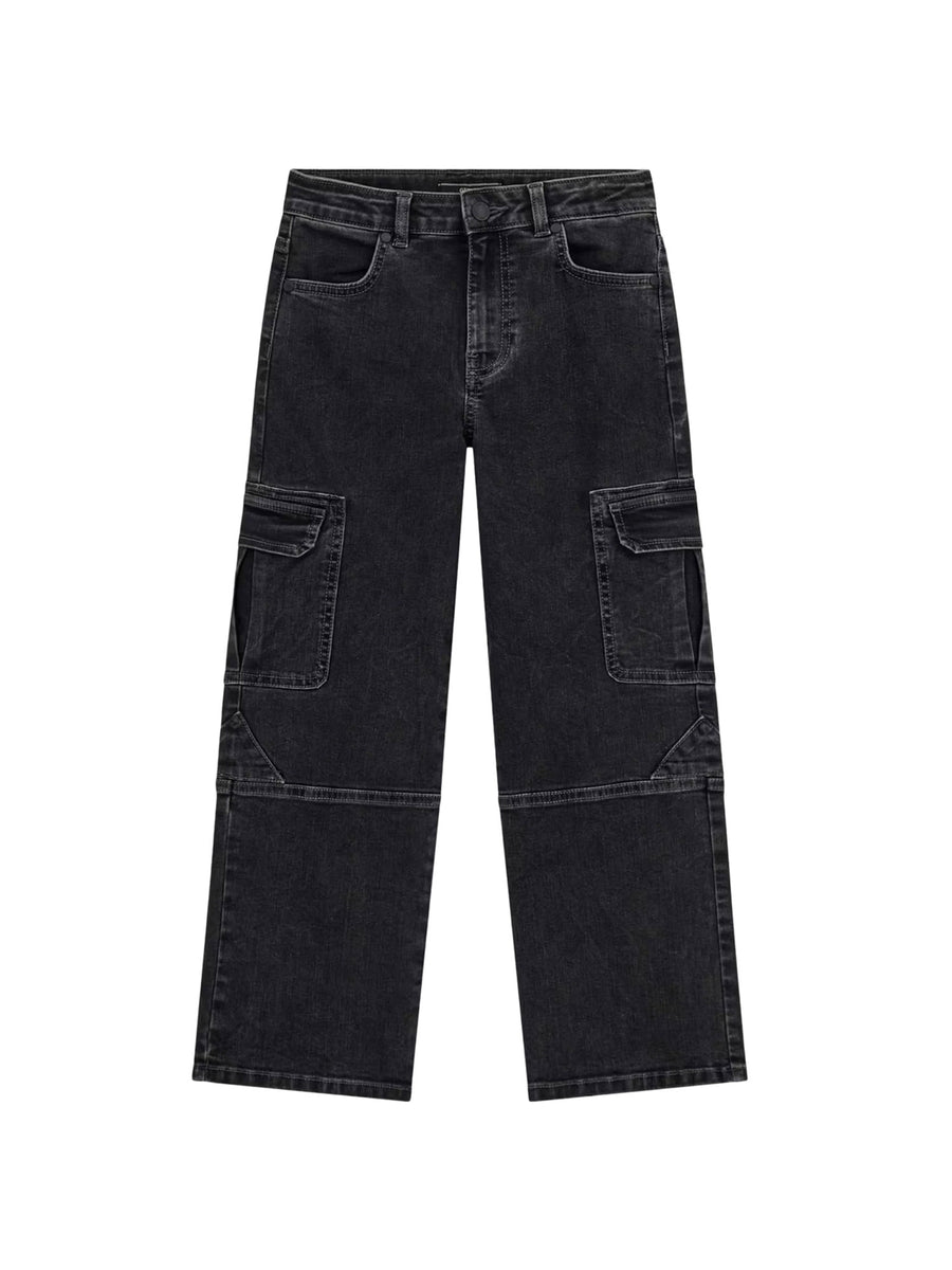 Jeans cargo oversize Guess ragazzo black denim