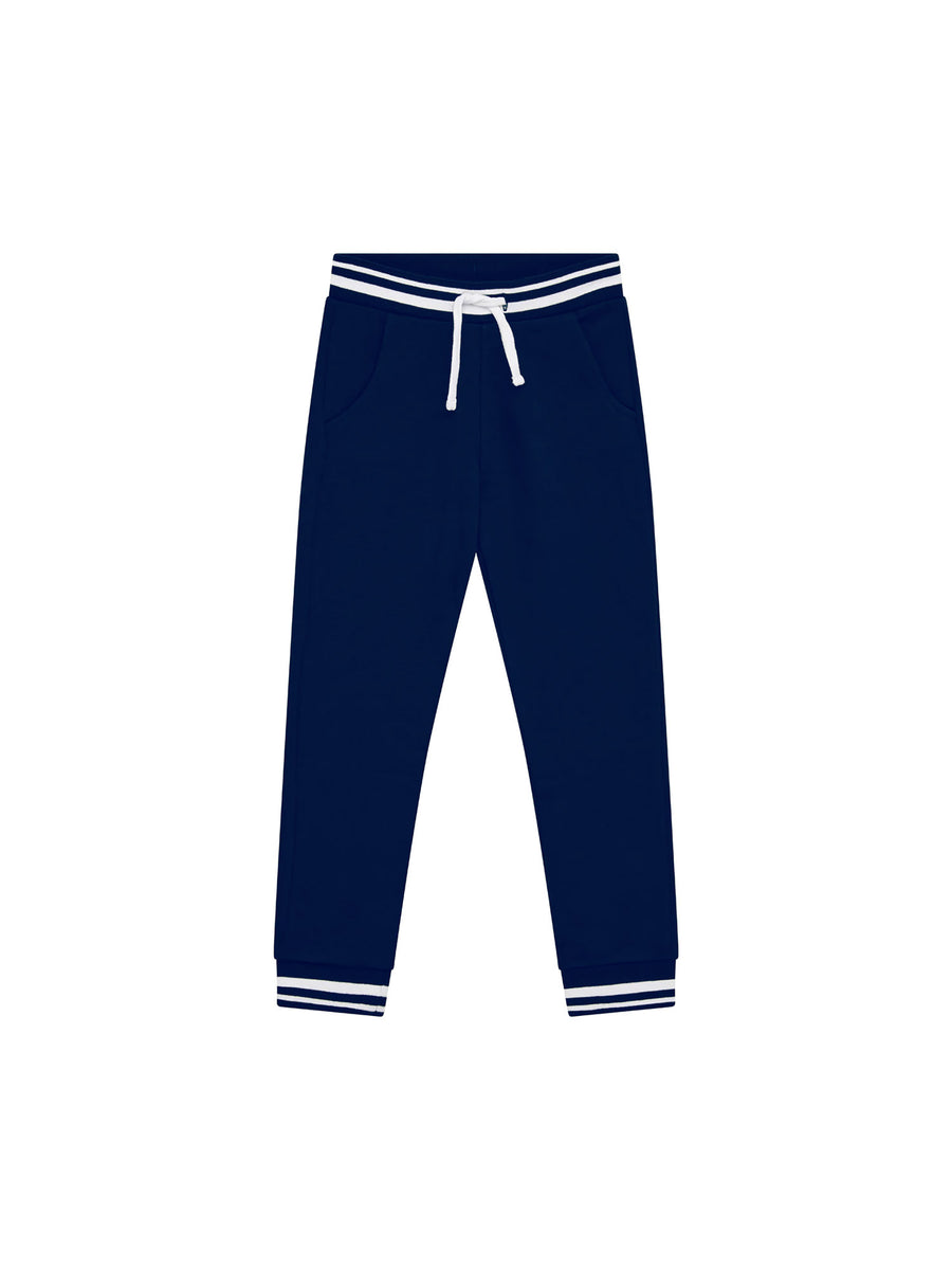 Pantalone jogger Guess neonato con profili a contrasto blu