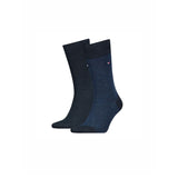 Set 2 paia di calzini Tommy Hilfiger in cotone birdseye blu