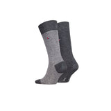 Set 2 paia di calzini Tommy Hilfiger in cotone birdseye antracite