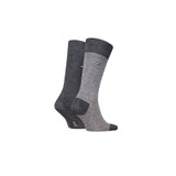 Set 2 paia di calzini Tommy Hilfiger in cotone birdseye antracite