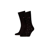 Set 2 paia calzini Tommy Hilfiger con pois nero