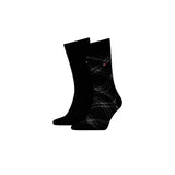 Set 2 paia di calze Tommy Hilfiger con motivo geometrico nero