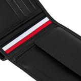 Portafoglio Tommy Hilfiger in pelle martellata nero