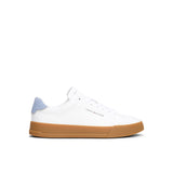 Sneakers con inserto a contrasto bianco/azzurro