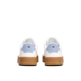 Sneakers con inserto a contrasto bianco/azzurro