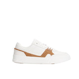 Sneaker con inserti a contrasto bianco/beige