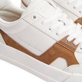 Sneaker con inserti a contrasto bianco/beige