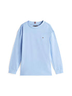 T-shirt manica lunga Tommy Hilfiger bambino in jersey essential celeste