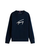 Maglione girocollo Tommy Hilfiger bambino varsity graphic blu