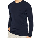 T-shirt Tommy Hilfiger a maniche lunghe in jersey blu navy