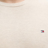 Maglia Tommy Hilfiger in cotone strutturato beige