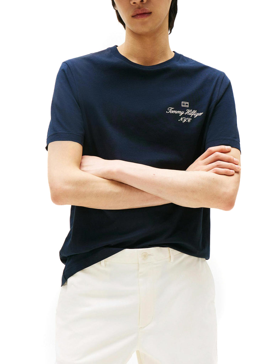T-shirt Tommy Hilfiger in jersey blu navy