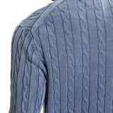 Maglia Tommy Hilfiger con lavorazione a trecce turchese