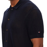 Camicia polo in maglia Tommy Hilfiger blu navy