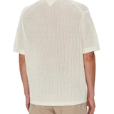 Camicia polo in maglia Tommy Hilfiger avorio